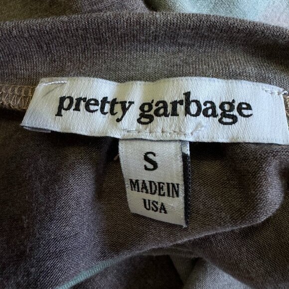 Pretty Garbage Tie Dye T-Shirt Mini Dress Purple Teal White Rouching at Side   S - Picture 6 of 8